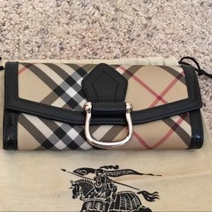 Burberry Long Black Wallet - Pre Loved